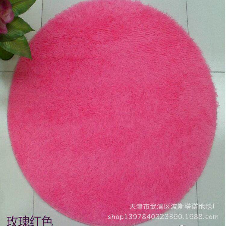 丝毛圆形地毯帐篷地毯 韩式吊篮椅地垫健身瑜伽地毯可水洗