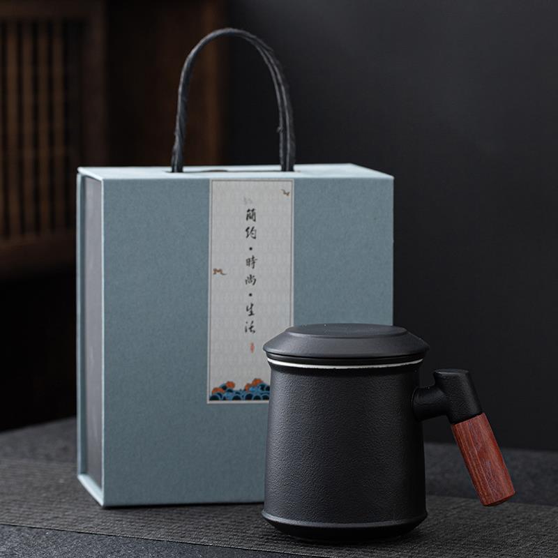 高档定制中教师印节礼物套装瓷杯送客户秋陶中式实用纪念品定制LO