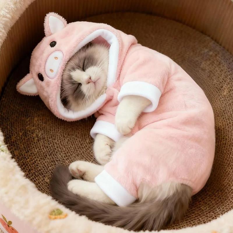 狗狗衣服小型犬猫咪秋冬款可爱小猪变身装金渐层布偶小猫宠物保暖