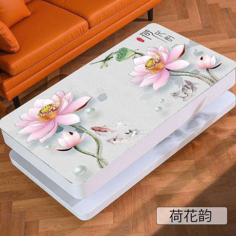 3D茶几桌布立体中式防水防油防烫免洗桌面保护垫加厚高级感餐桌垫