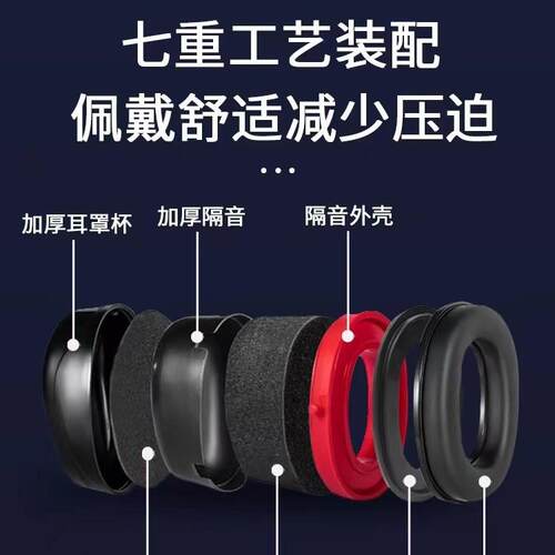隔罩音专耳超级超强防噪音降噪EM-5002A防专业工业级睡觉睡噪眠用