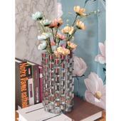 器摆设水晶桌面现代几何饰品简约线条电视柜摆件透明装 饰样板间花