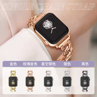 適用于蘋果手表表帶單排環(huán)扣金屬手表帶 9代SE表帶現(xiàn)貨 iwatch1