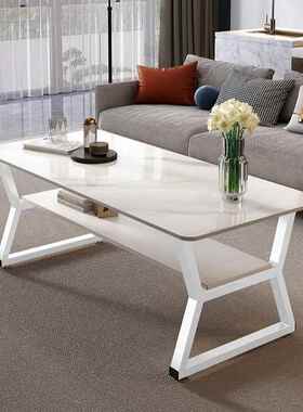 饭现代简约客厅层茶几高两茶几茶台桌餐吃家厅用XOS双层轻奢岩板