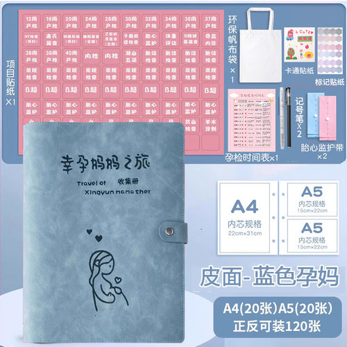 孕检收纳册蛇宝宝产检档案册龙宝宝怀孕记录册孕妈妈B超建档手册