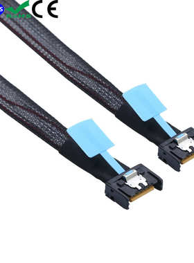Gen5 PCIE MCIO Slimline SFF-8654 4i转MCIO 4i服务器数据连接线