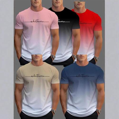 Men's Casual Sporty Round Neck Short Sleeve Tee