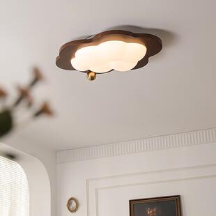 中古实木吸顶灯现代简约美式 复古温馨创意主卧室灯具casa 云朵