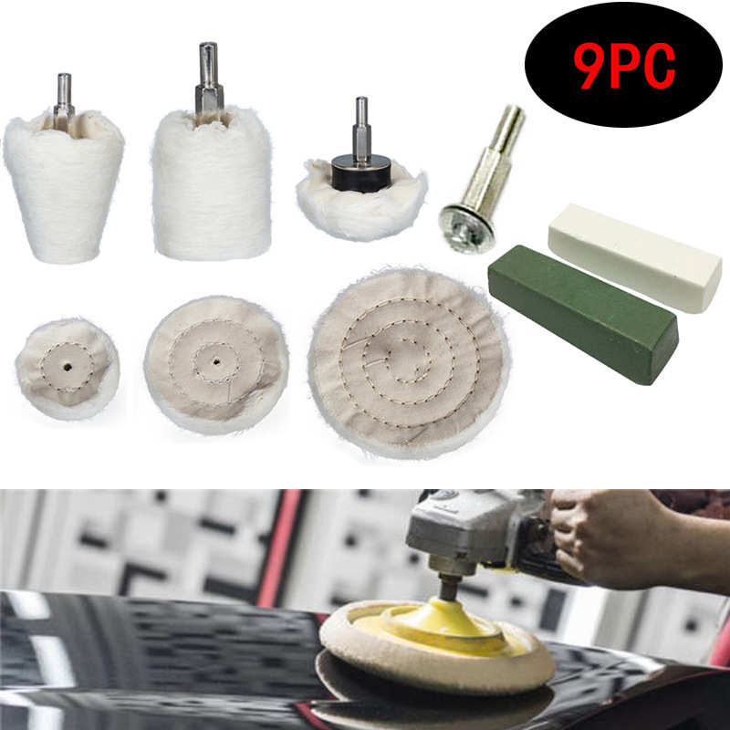 汽车抛光带柄白布轮 镜面抛光上蜡棉布轮 圆柱蘑菇锥型布轮磨头