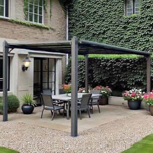 可定制户外遮阳棚庭院室外雨棚铝合金组装停车棚露台别墅院子凉亭