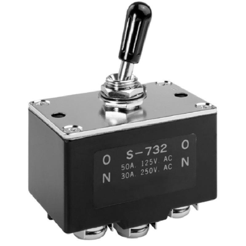 NKK日开50A拨动开关进口大型钮子开关6脚2档
