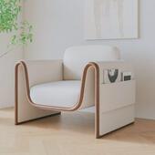 极简轻奢椅厅休闲单人沙发售楼部接待厅客酒店螃懒人螃蟹椅沙发蟹