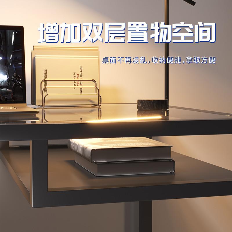 电学桌家用玻璃透KOR明脑现代简约出租屋小户型简易办公写字书桌