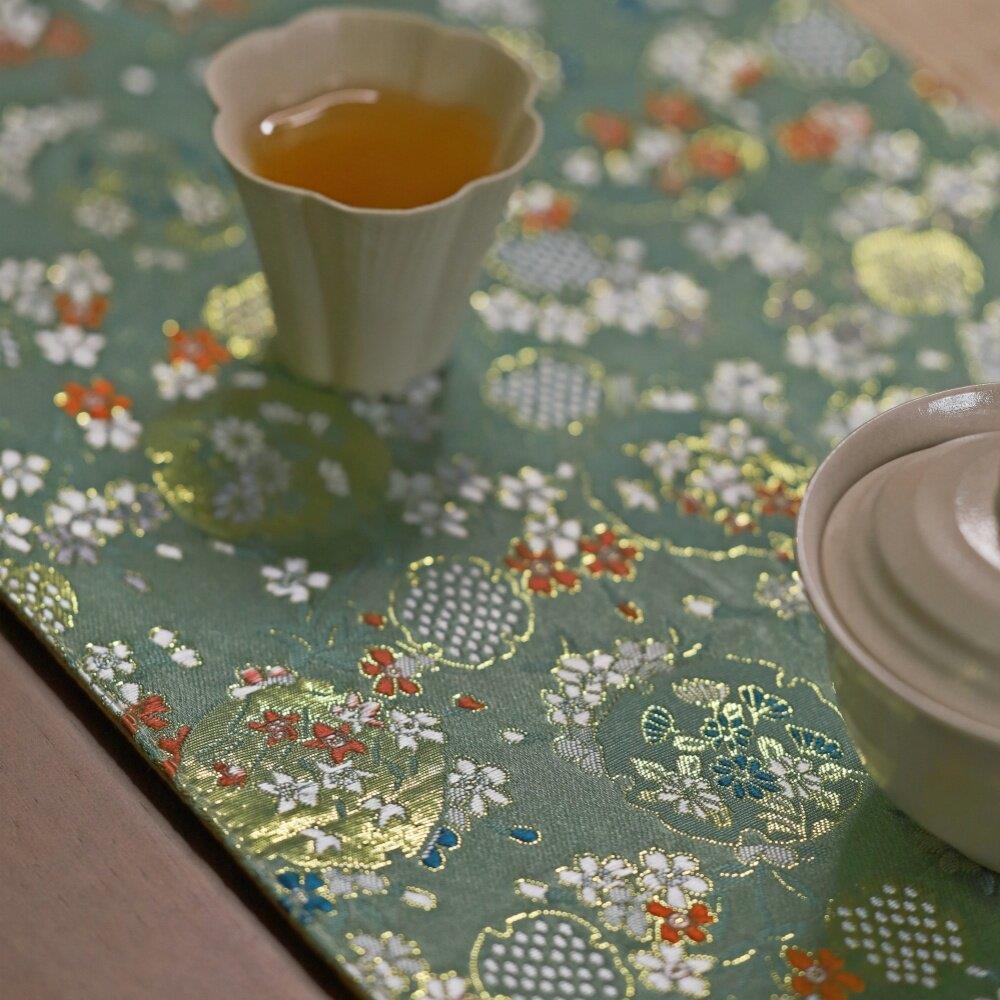 礼品金丝织锦茶席茶垫覆古文艺素雅茶道零配桌旗干泡席方茶布桌垫
