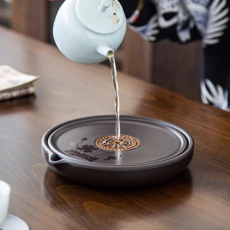 黑檀实木壶承干泡台底座茶杯垫养壶紫砂茶壶垫托架子茶具配件日式