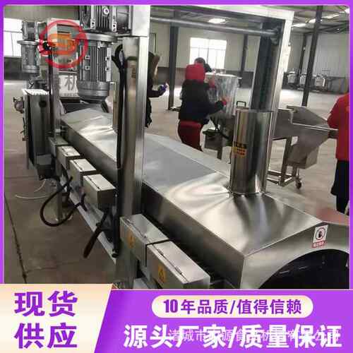 全自动馍片油炸机 米多奇馍干油炸设备 油炸裹浆面包片的机器