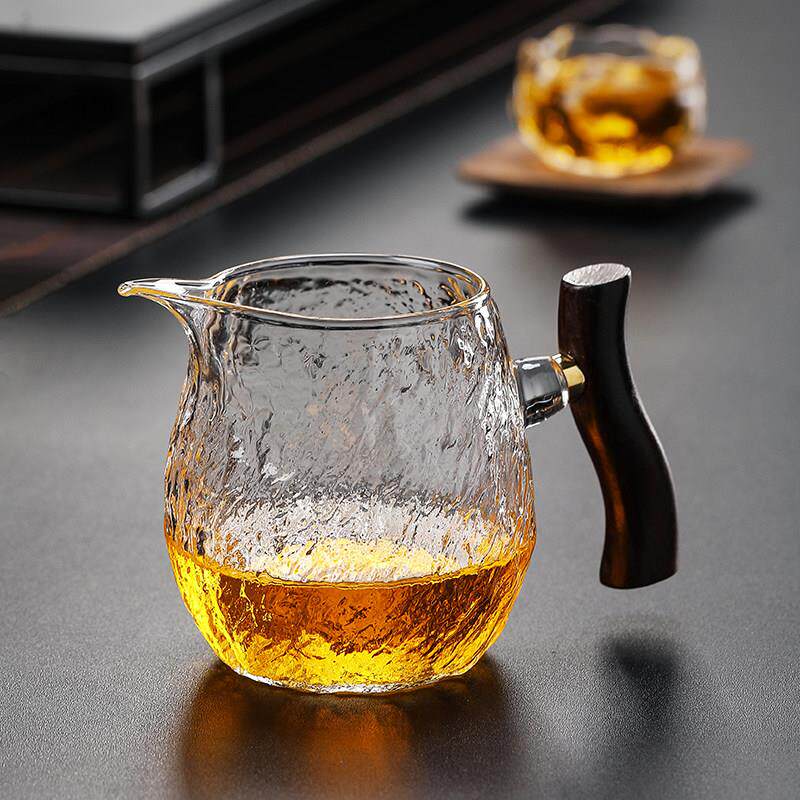 锤纹鸭蛋公道杯玻璃分茶器公杯耐热耐高温功夫茶具高级大容量茶海图片
