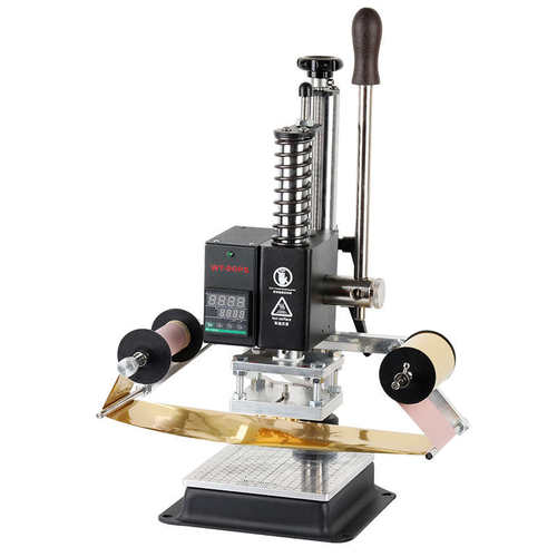 小型手动台式PU皮革木材压唛机 绒布PU纸品烫金机