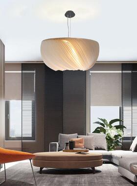 北欧餐厅简约羊皮纸文艺吊灯书房现代艺术创意个性卧室房间白色灯