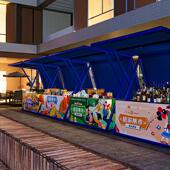 网红集市遮阳棚摆摊商用帐篷夜市活动售货车地摊车商场公园摊位架