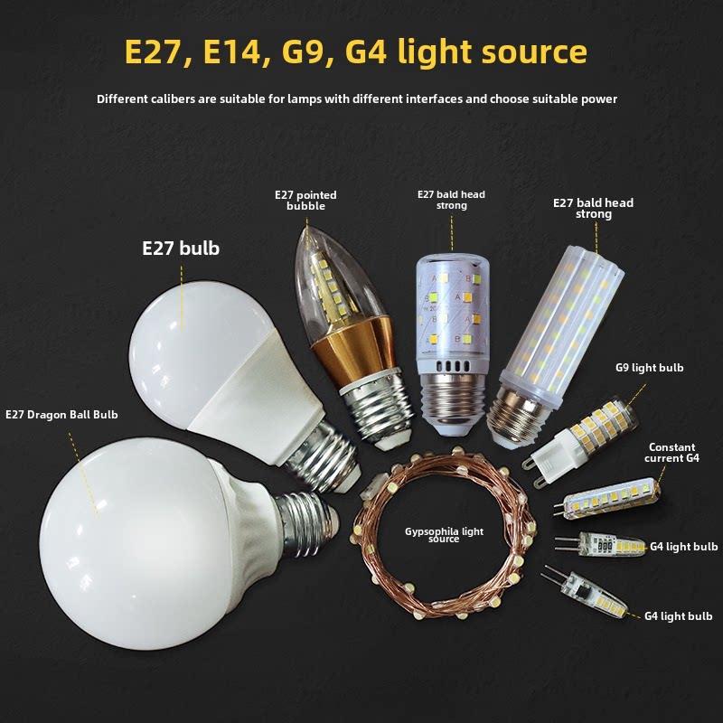 led灯泡e27螺口家用节能超亮5W9W12W大功率220V龙珠玉米G9LED光源