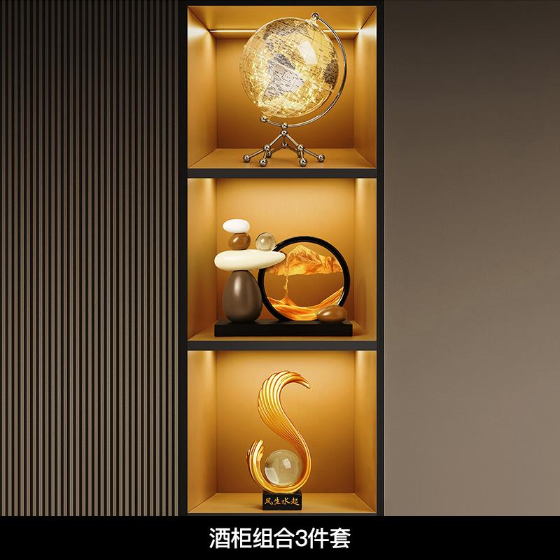 正品时视来运转流沙画摆件客电柜酒柜轻厅奢高档男士高装饰品办公