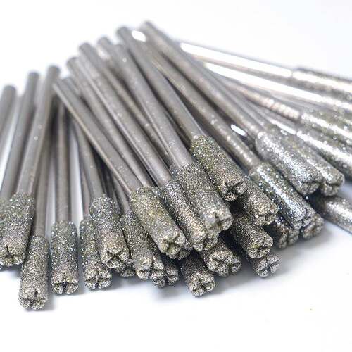 玉雕工具 A针金刚石磨头磨针 翡翠磨针琥珀雕刻工具 十字开口棒针