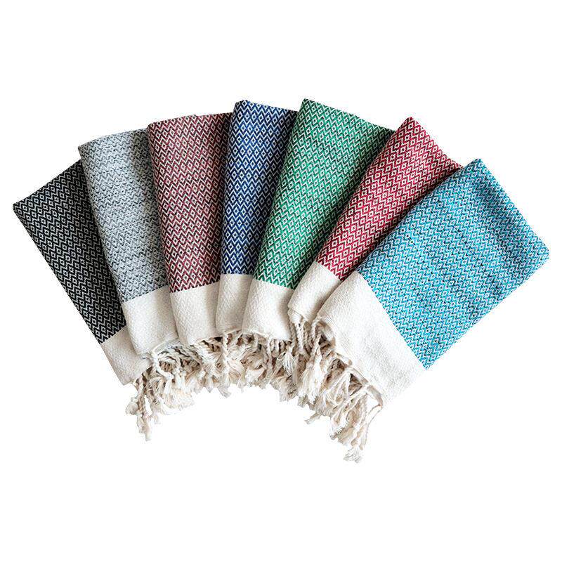 2 PACK 100*40cm Cotton Towel出口色织提花纯棉毛巾吸水多用巾