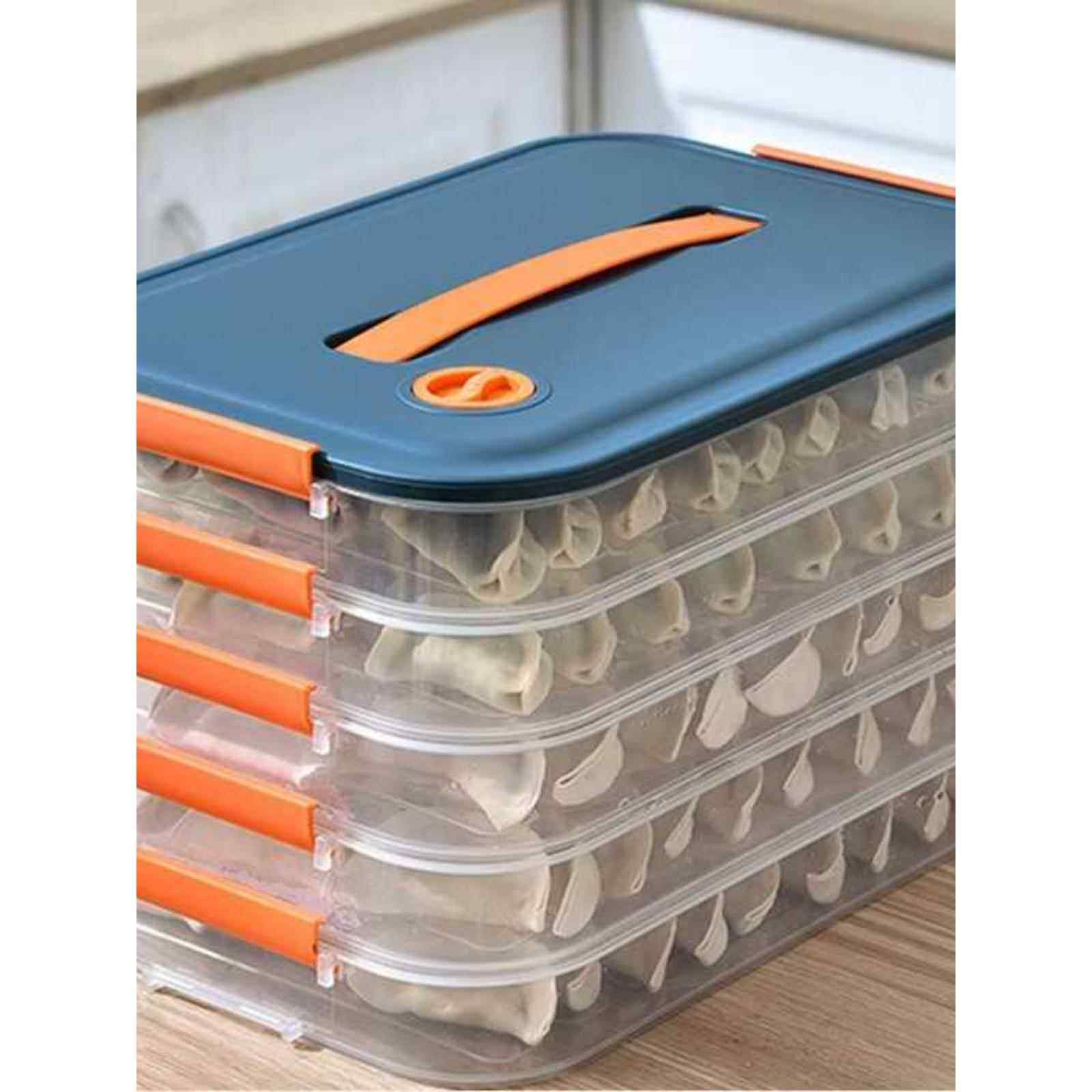 饺子盒专用多层保鲜盒大容量厨房冰箱冷冻馄饨水饺托盘包子收纳盒,收纳整理,食物收纳盒,淘宝优惠券,粉丝福利购,淘宝优惠卷