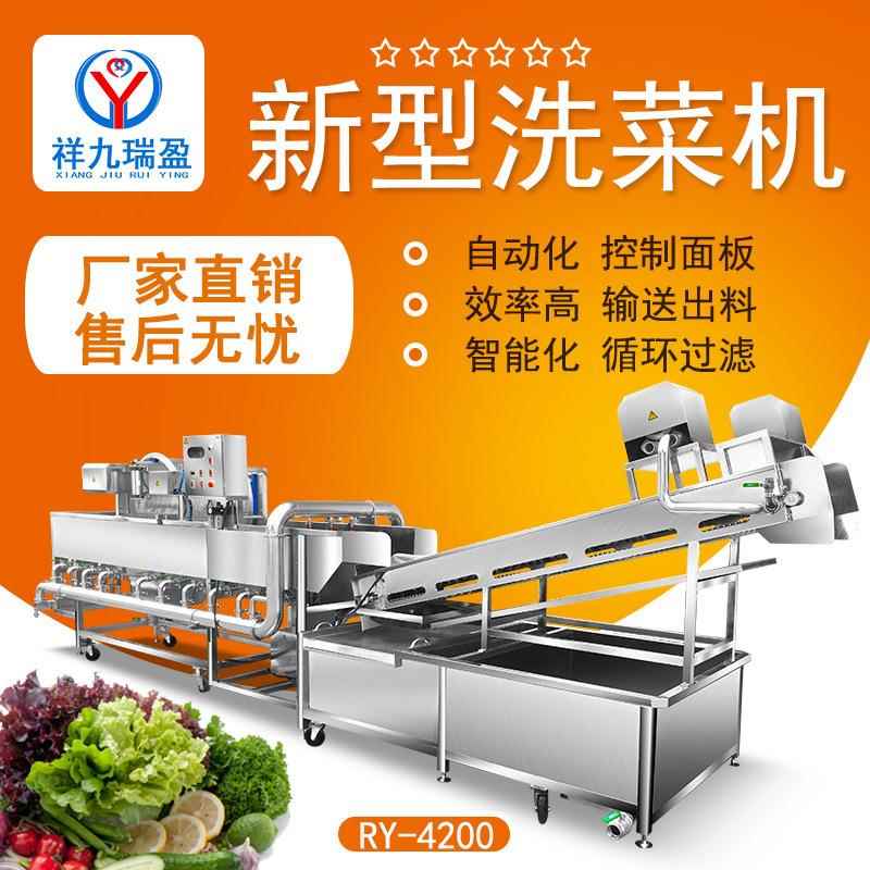 台湾喷砂新款芹菜清洗机自动循环水加臭氧清洗设备食堂蔬菜洗菜机
