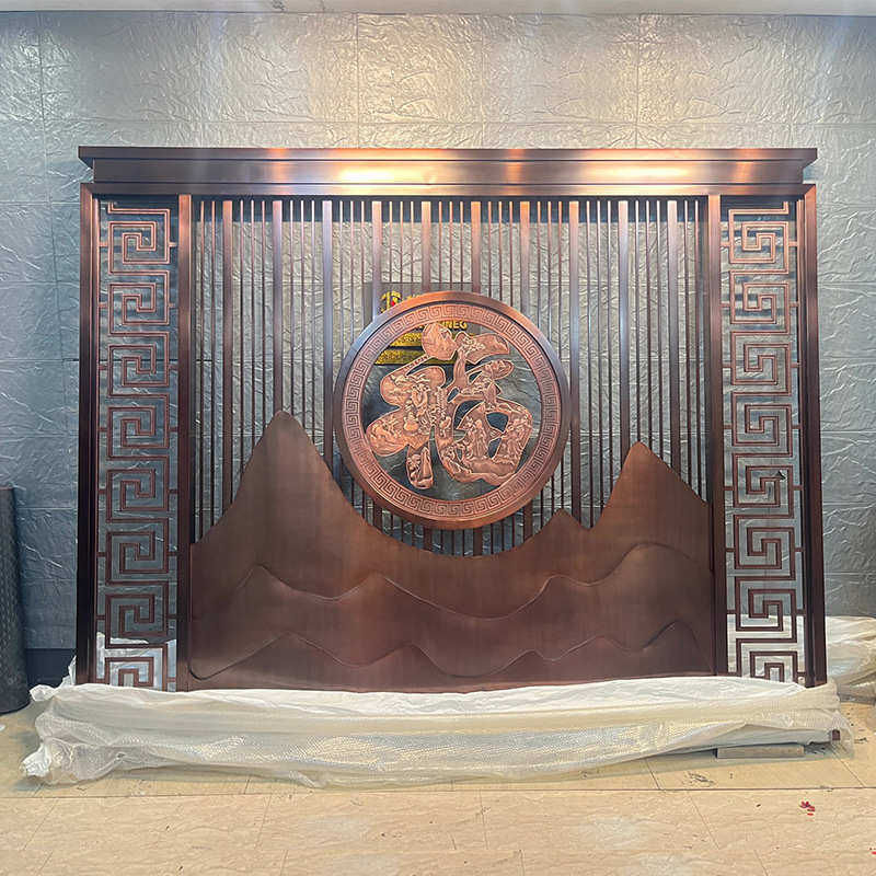 lmn酒店别墅室外庭院景墙客厅隔断玄关镂空花格中式福字不锈钢屏,住宅家具,庭院屏风,淘宝优惠券,粉丝福利购,淘宝优惠卷