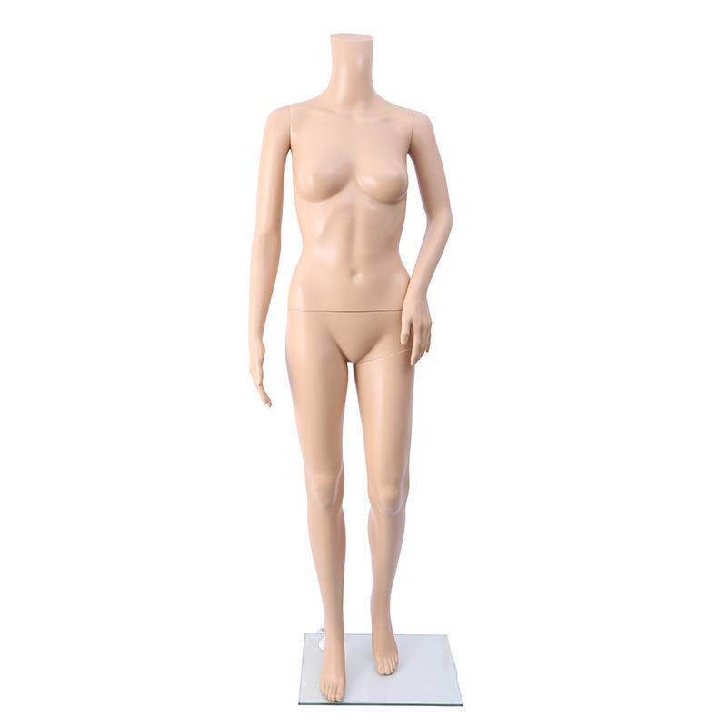厂家直销环保新料PP无头肤色女模特服装展示道具人体全身陈列模特