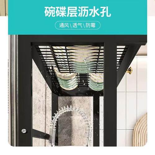 房新款拉式碗碟架厨置物加架厚加粗抽多功能放碗筷yc防尘收纳沥水