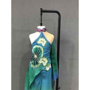 高档儿童新羽化灵蛇舞蹈演出服制装古典服舞款秧歌服扇子舞定女