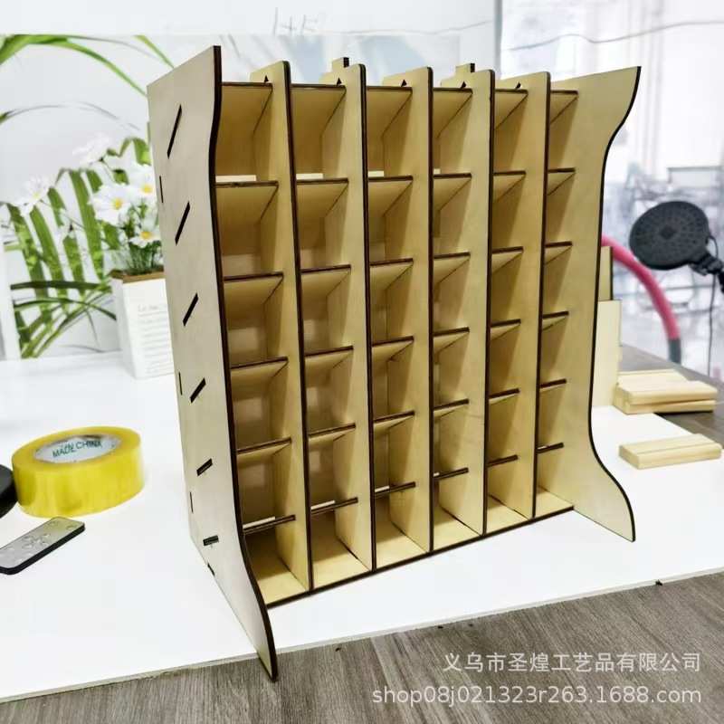 桌面收纳 模型瓶 架 瓶油漆稀释 木盒 架工具漆