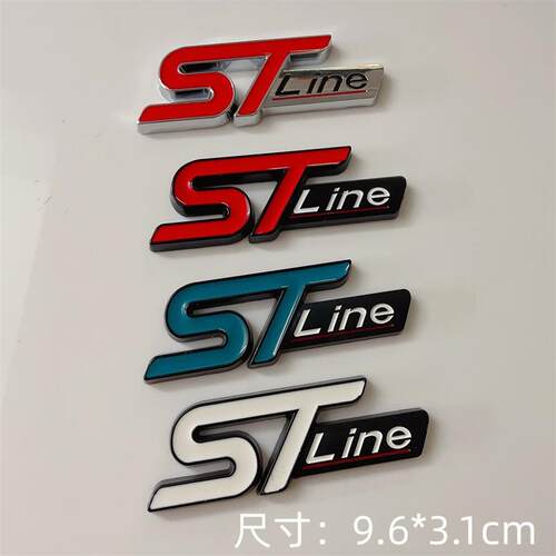 大号STline适用于福特锐际改装饰金属车标性能ST运动车身尾门标