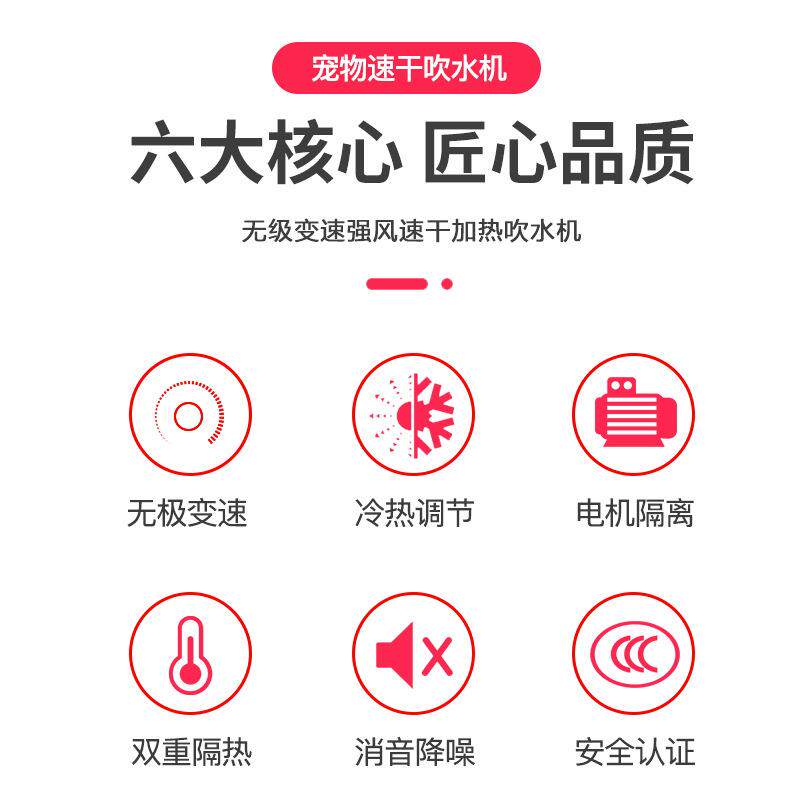 源头工厂猫咪狗狗吹风机大功率家用吹毛烘干机无极调速宠物吹水机