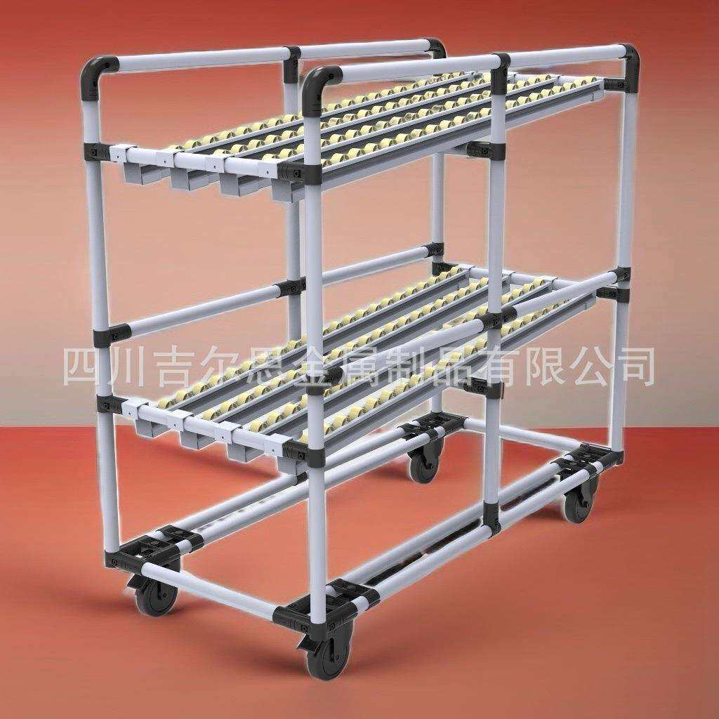 吉尔思 线边移动流利料车 仓储物料存取 周转车 料架 生产工厂