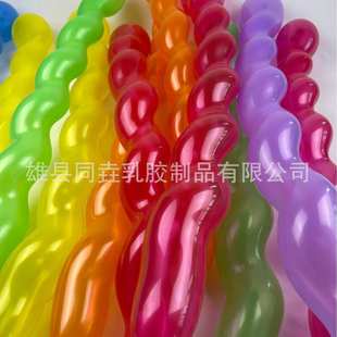 跨境廠家供應1克1.5克加厚螺旋氣球螺絲麻花兒童玩具長條乳膠氣球