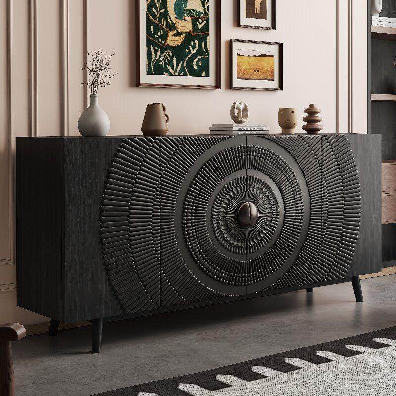 意式鞋柜餐边柜轻奢高档别墅房客门厅玄关柜实木复古储物柜装饰柜,住宅家具,餐边柜,淘宝优惠券,粉丝福利购,淘宝优惠卷