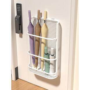 雨伞收纳架家用门口极窄免打孔壁挂式放伞桶神器入户置物架雨伞架