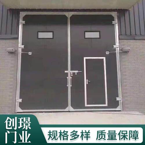 大型工业保温门工业平开门彩钢大门厂房车间大型电动工业平开门