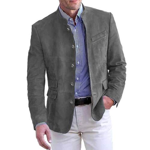T 49686 Suede Blazer Coat Suit 麂皮西装外套