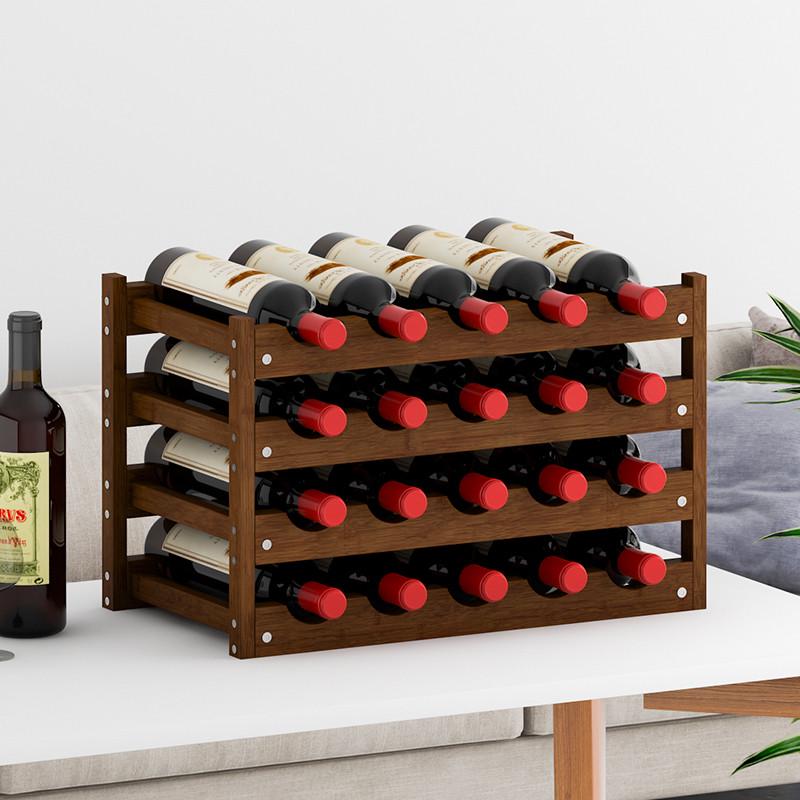 酒架置物架红酒架子家用酒格子小型创意壁挂墙上餐厅实木家用酒柜
