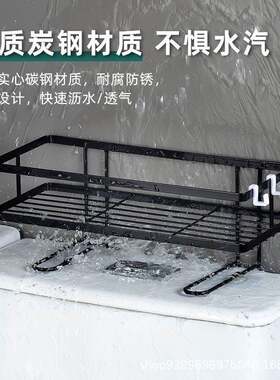 马桶上方置物架不锈钢厕所置物架通用二层卫浴洗手间多功能置物架