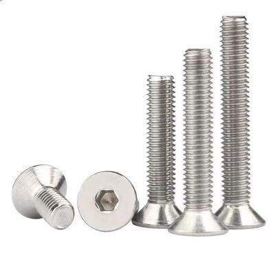 SS304内六角沉头螺钉GB70.3不锈钢平头内六角螺丝DIN7991平杯螺丝