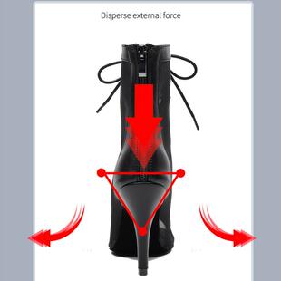 Ballroom Latin Woman Tip Ruber Insole Shoes High Dance