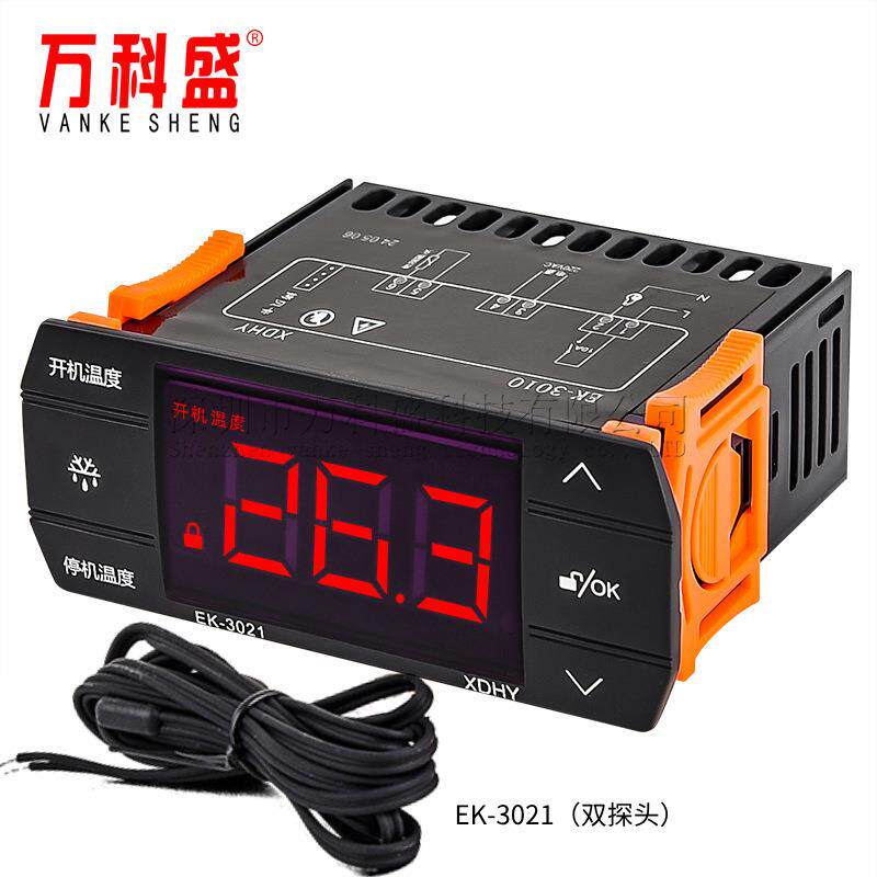冰箱冰柜高精度温控器EK3021制冷化霜控制器冰柜冷柜岛柜温度开关