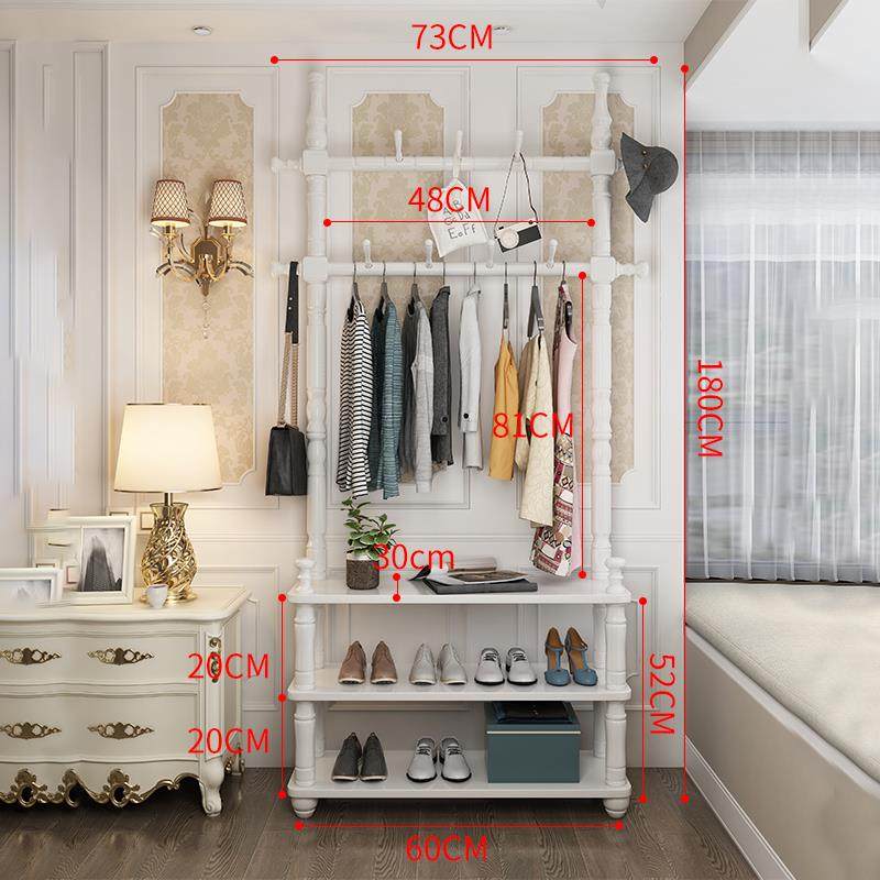 高档多功能木家用落地衣架卧室实玄关挂衣架服架落地式置衣架衣帽