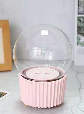 2024新款永生花玻璃罩创意抖音蛋糕纸杯音乐盒底座微景观家居摆件